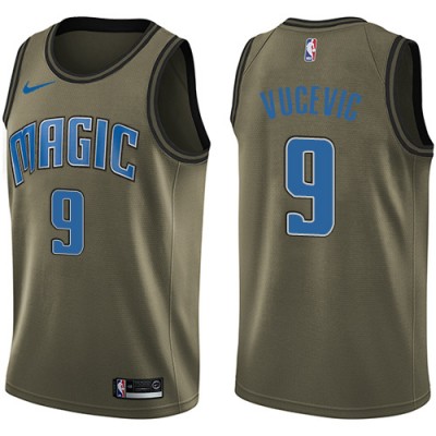 Nike Orlando Magic #9 Nikola Vucevic Green Salute to Service Youth NBA Swingman Jersey